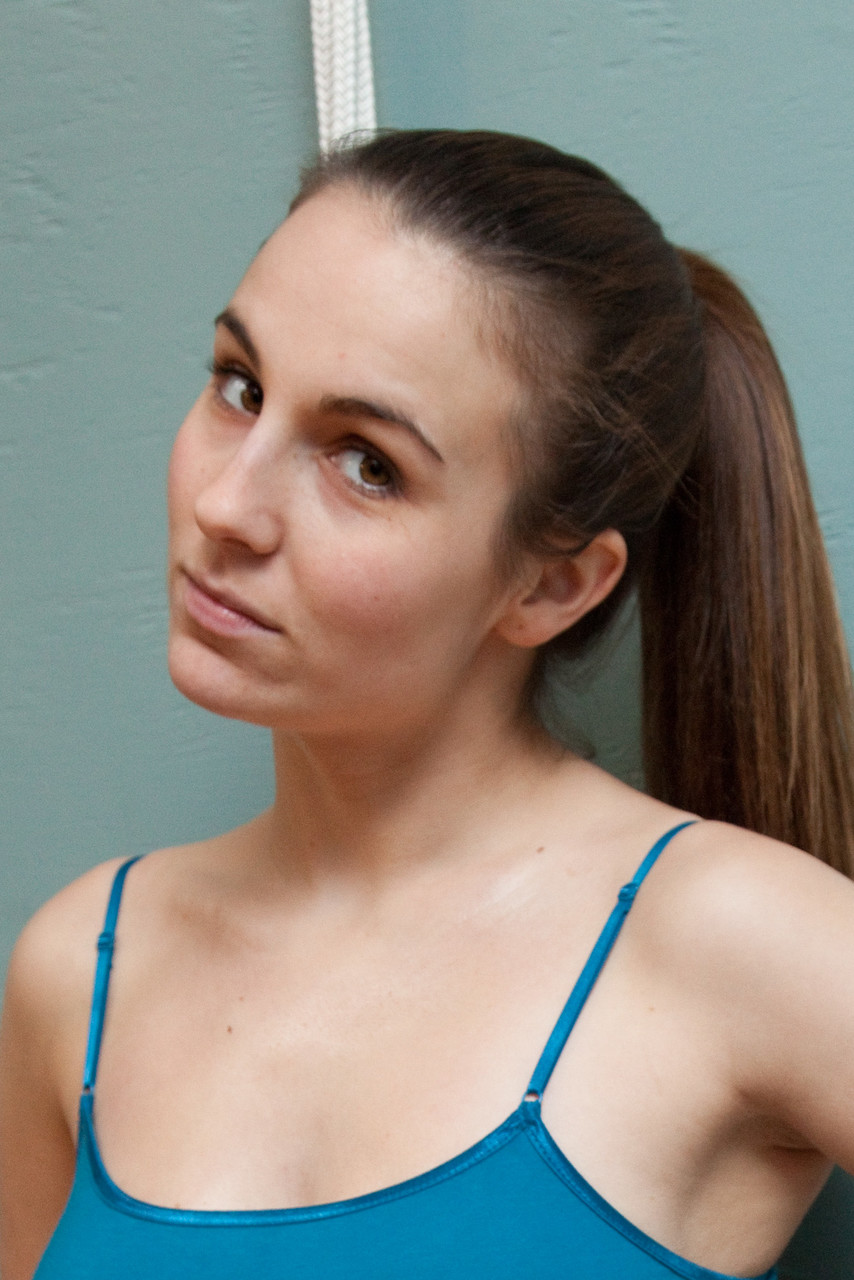8teenies jenny $ Porno Playful teen Nina Gitch poses braless in sexy top & panties next to a  skeleton by Zishy